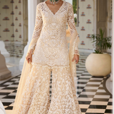 Nude Pearl Sharara Set