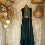 Green Rose Jacket Set