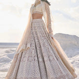 Nude Cream Dori Lehenga Set