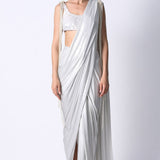 APS Blouse with Waterfall Sari
