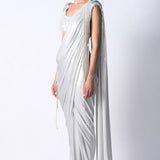 APS Blouse with Waterfall Sari