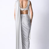 APS Blouse with Waterfall Sari
