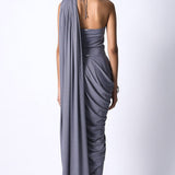 A Line Halter Top with Star Sari