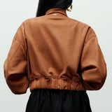 Suede Bomber Jacket