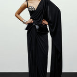 Knot Saree Black