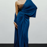 Knot Saree Teal Blue