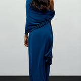Knot Saree Teal Blue