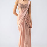 Moulded Crystalvein Corset & Draped Saree