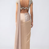 Metallic Scale Top & Draped Saree