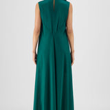 Amit Aggarwal Beaded Metallic Panelled Dress Green
