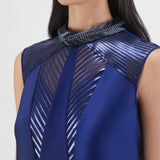 Amit Aggarwal Beaded Metallic Panelled Dress