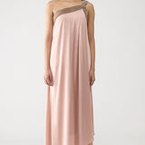 Amit Aggarwal One Shoulder Crystalvein Dress