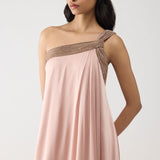 Amit Aggarwal One Shoulder Crystalvein Dress