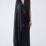 Amit Aggarwal Banarsi One Sleeve Cape Set