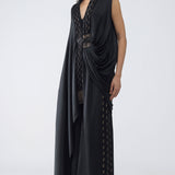 Amit Aggarwal Banarsi One Sleeve Cape Set