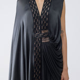 Amit Aggarwal Banarsi One Sleeve Cape Set