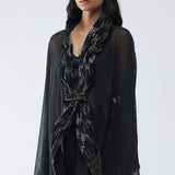 Amit Aggarwal Banarsi Micropleated Cape Set