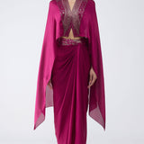 Amit Aggarwal Structured Banarasi Cape Set