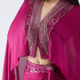 Amit Aggarwal Structured Banarasi Cape Set