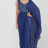 Structured Plisse Saree