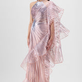 Metallic Winged Ruffle Saree