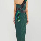 Metallic Off-Shoulder Gown