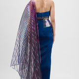 Metallic Multicoloured Winged Saree