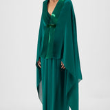 Amit Aggarwal Metallic Structured Cape Set Green