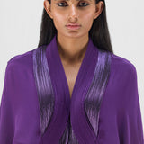 Amit Aggarwal Metallic Structured Cape Set