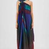 Amit Aggarwal Metallic Watercolour Fluid Dress