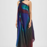 Amit Aggarwal Metallic Watercolour Fluid Dress