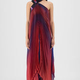Amit Aggarwal Metallic Watercolour Fluid Dress