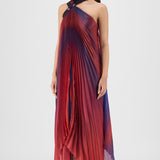 Amit Aggarwal Metallic Watercolour Fluid Dress
