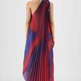 Amit Aggarwal Metallic Watercolour Fluid Dress