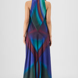 Amit Aggarwal Pleated Watercolour Fluid Dress