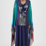 Amit Aggarwal Metallic Watercolour Structured Cape