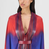 Amit Aggarwal Metallic Watercolour Structured Cape