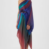 Amit Aggarwal One Shoulder Watercolour Dress