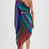 Amit Aggarwal One Shoulder Watercolour Dress