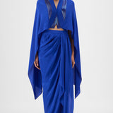 Amit Aggarwal Metallic Structured Cape Set