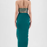 Amit Aggarwal Hand Woven Metallic Skirt Set