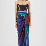 Amit Aggarwal Metallic Watercolour Skirt Set