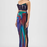 Amit Aggarwal Metallic Watercolour Skirt Set