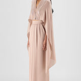 Amit Aggarwal Metallic Structured Cape Set Blush