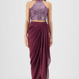 Woven Metallic Skirt Set