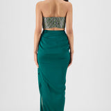 Woven Metallic Bustier & Skirt
