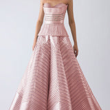 Metallic Structured Skirt Set