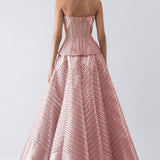 Metallic Structured Skirt Set