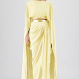 Metallic Fluid Cape and Skirt