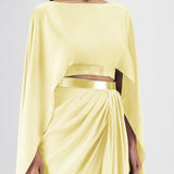 Metallic Fluid Cape and Skirt